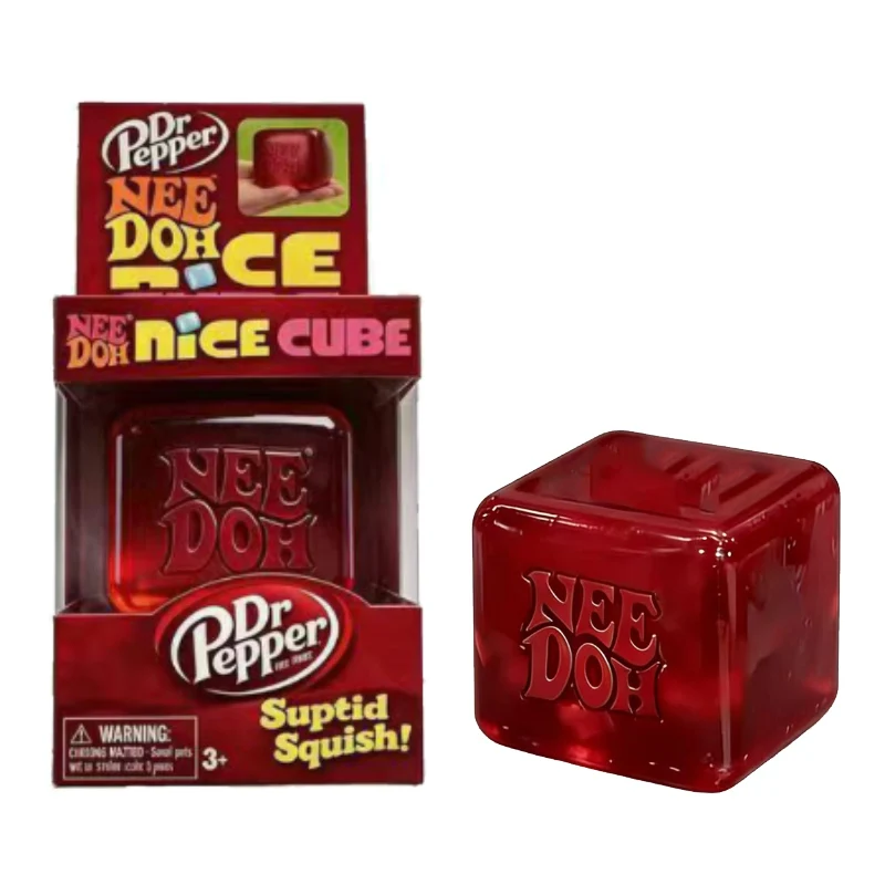 Schylling Needoh Nice Cube Sensorisches Fidget-Spielzeug, Quetschbares Stressabbau-Spielzeug, Anti-Angst-Fokus-Beruhigungsspielzeug für Kinder und Erwachsene mit ADHS