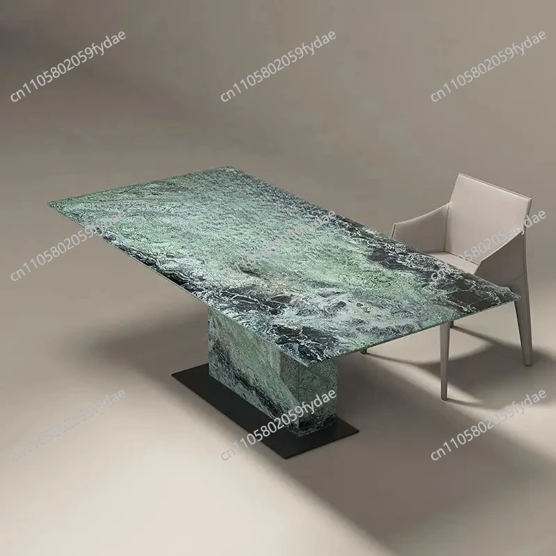 Italian Minimalist Dining Table,  Marble Rectangular Table Set for Small Home, Easy to Clean, Custom Size & Color