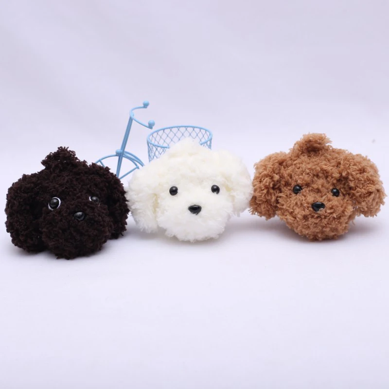 Cartoon Cute Puppy Handmade Crochet Plush Doll Finished Keychain Woolly Dog Doll Pendant Girl Bag Decoration Charm Children Gift