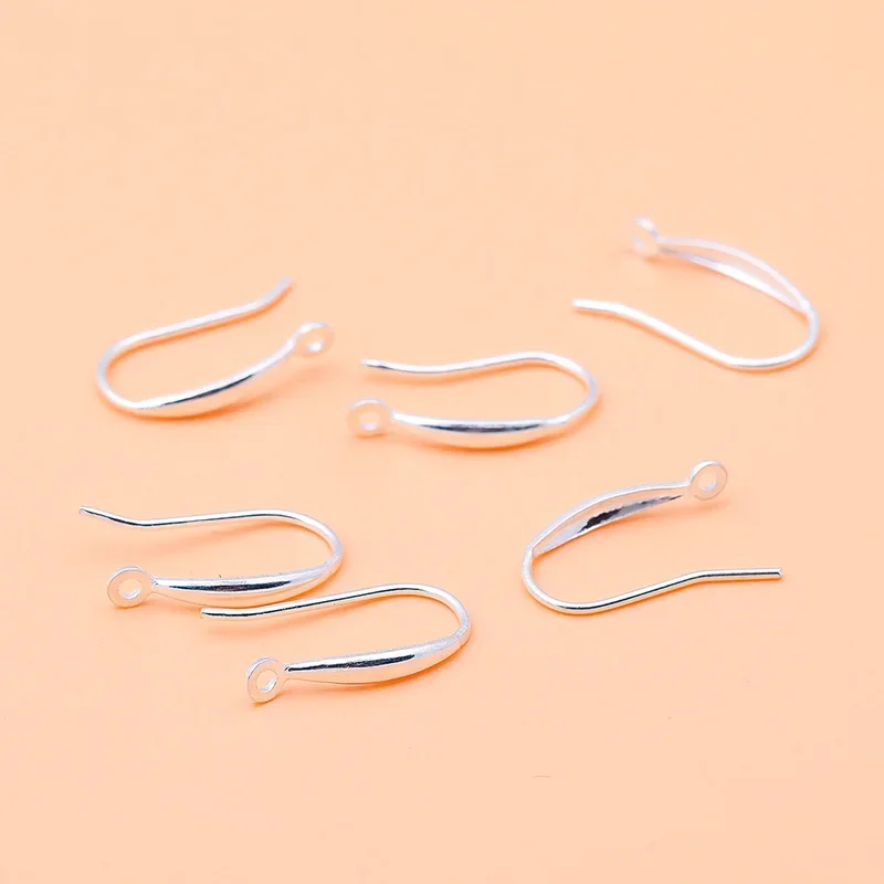 5pair 925 sterling silver semi-finished ear accessories Closed loop ear hook Handmade DIY earring accessories