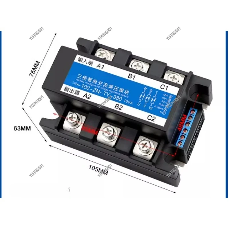 منظم جهد التيار المتردد، مرحل الحالة الصلبة، SSR-200DV، 380VAC، 200A، 5V، 10V، 12V، 200 أمبير