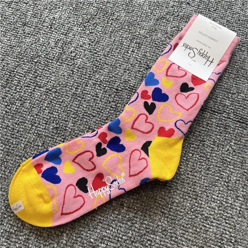 Happy Socks Fun Novelty Heart Shaped Cookies Christmas Size 36-40cm