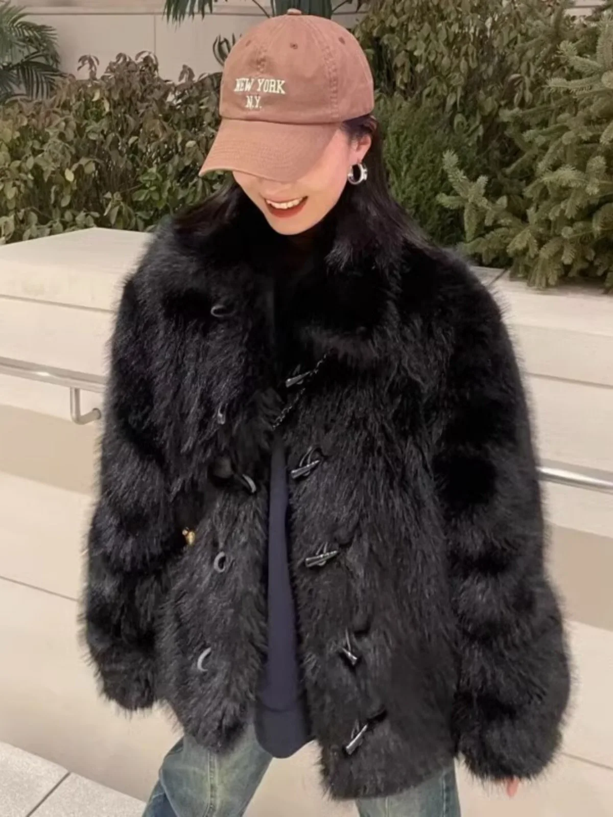 Faux Fur Coat Long Coats Womens Warm Down Chilly Women Ins Cotton Fashionable Grandma S Comfortable Hollow Sweet Classic Leisure