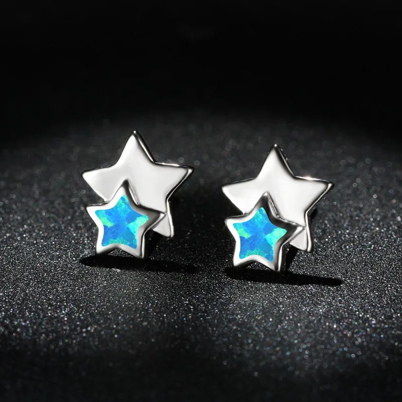 Never Fade, Anti Allergic, Simple Temperament, Star Earrings, Australian Treasure Pentagram, Niche Jewelry and Accessories
