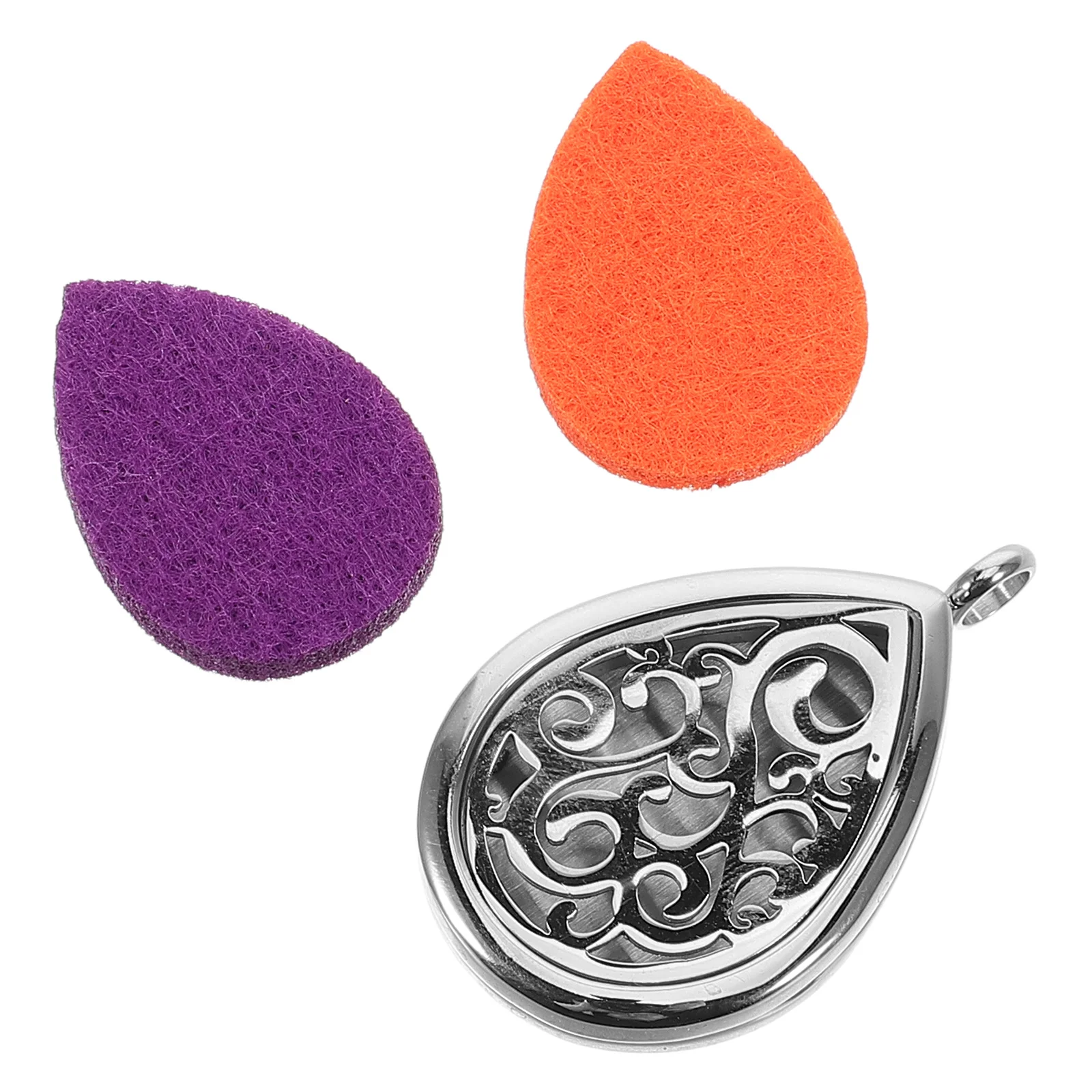 

Stainless Steel Essential Oil Necklace Hollow Water Drop Shape Aroma Diffuser Pendant Women Scent Jewelry Accessories