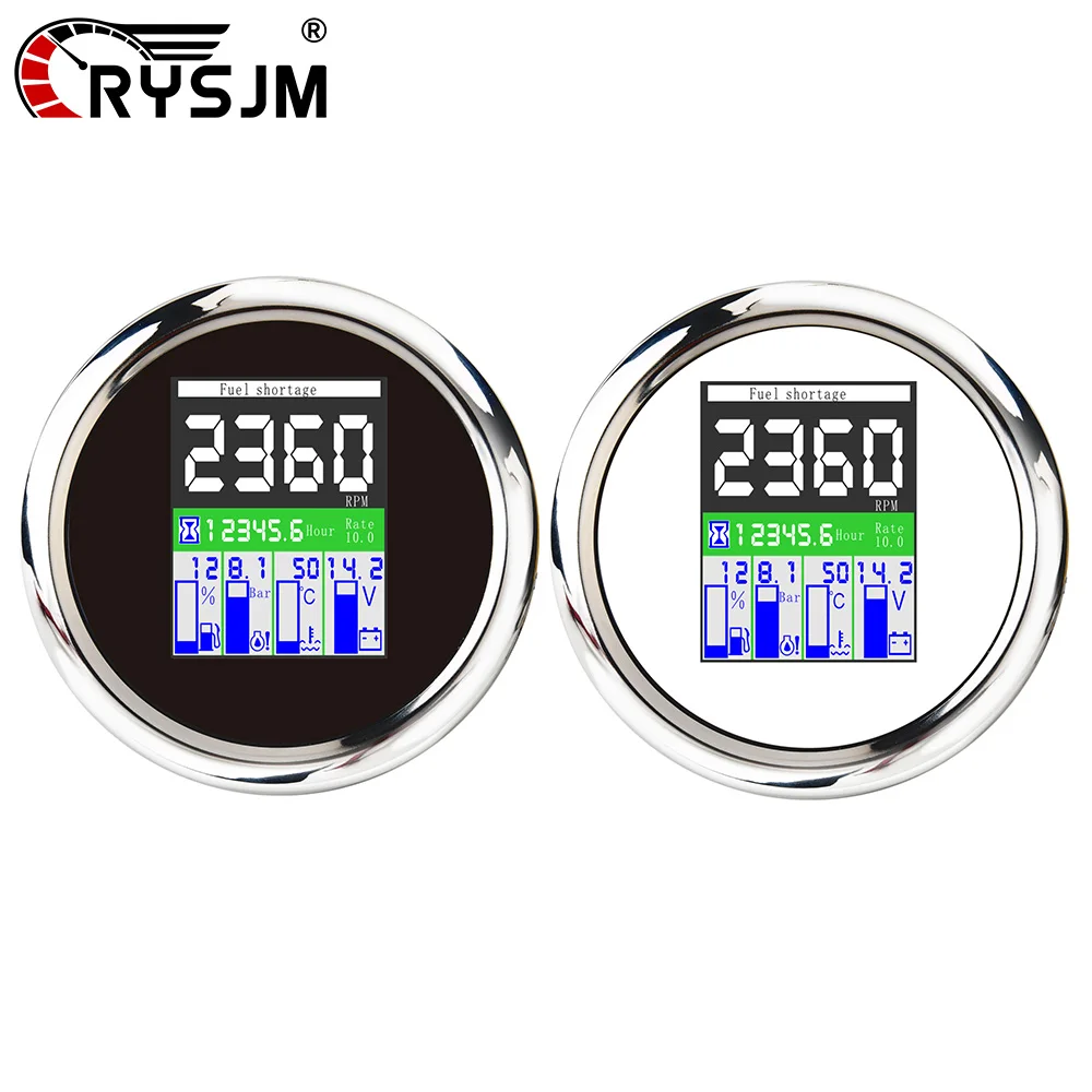 

Многофункциональная автомобильная приборная панель 5 в 1, спидометр, обороты в минуту, дисплей времени, напряжение, температура воды, измеритель скорости уровня топлива