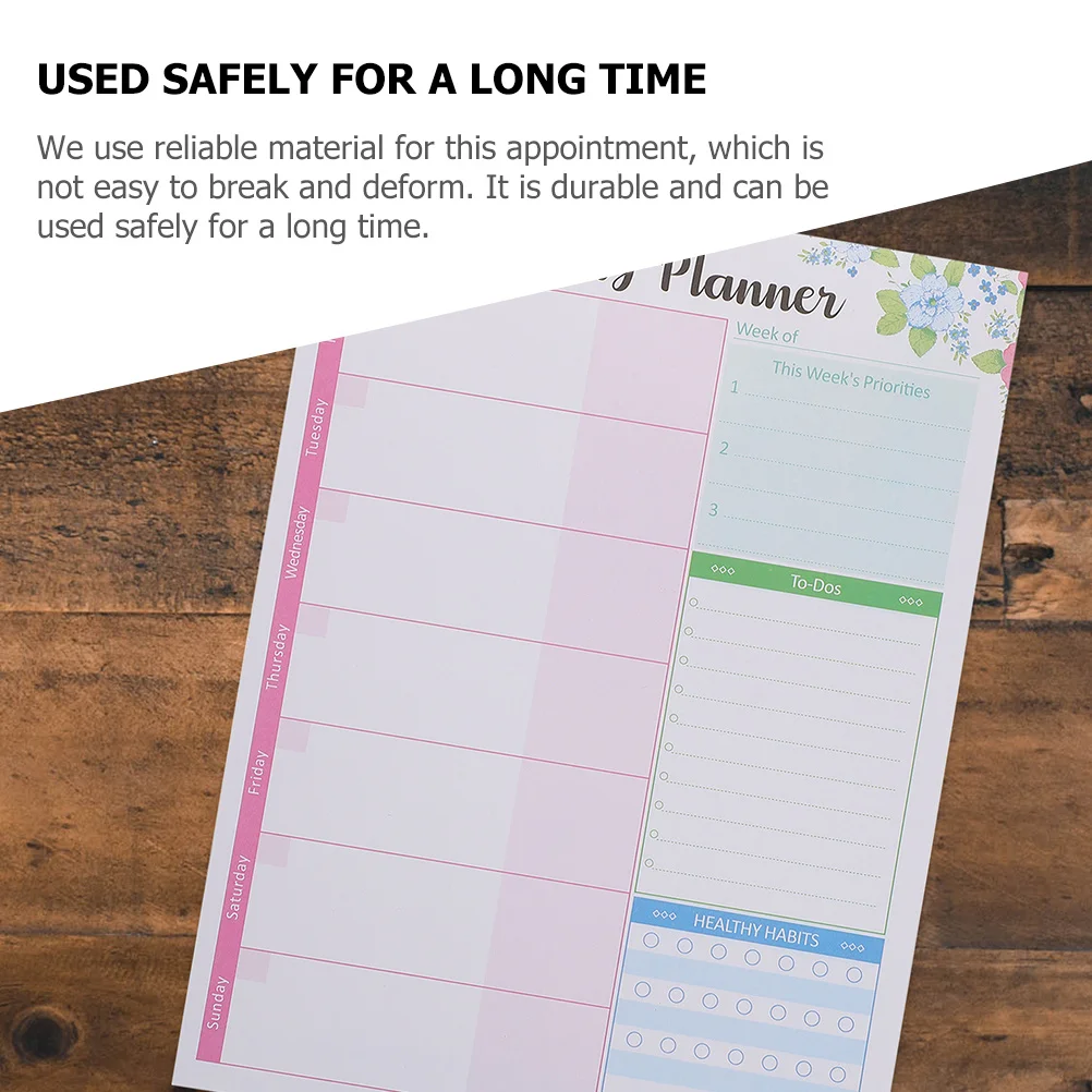 

Набор из 2 блокнотов для еженедельного планирования: отрывные листы для заметок, ежедневник для офиса, учебы, путешествий, инструмент для управления задачами