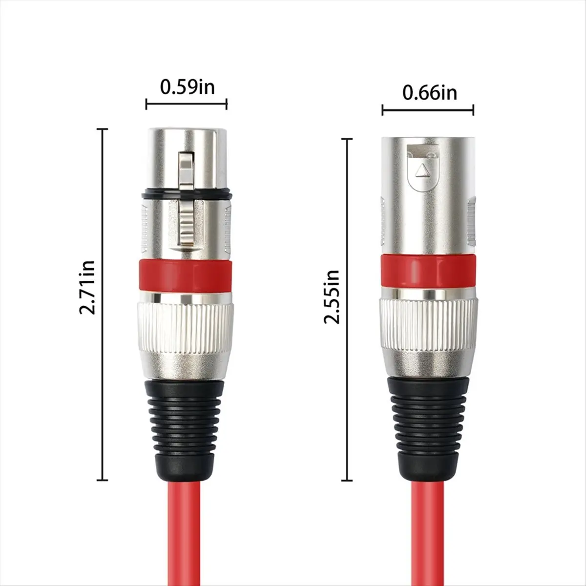 T28C 10er-Pack 3Ft 3-Pin XLR Stecker auf Buchse XLR-Mikrofonkabel Symmetrisches XLR-Kabel für Mikrofon, Mischpult, Tonstudio