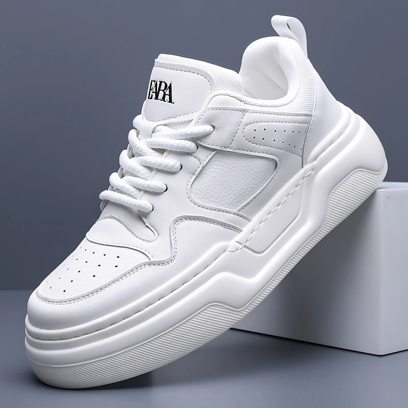 Spring and Autumn New Fashionable Anti slip and Wear resistant Men's Vulcanized Shoes Leather Casual Sports Men's Board Shoe