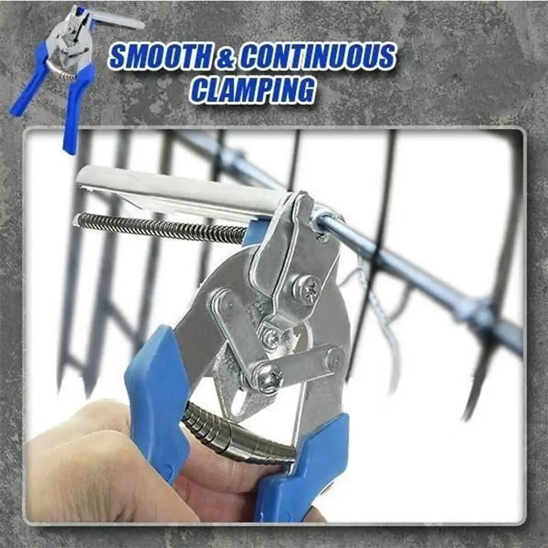 Cage Binding Pliers Hog Ring Plier Tool and 600pcs M Clips Staples Chicken Mesh Cage Wire Fencing