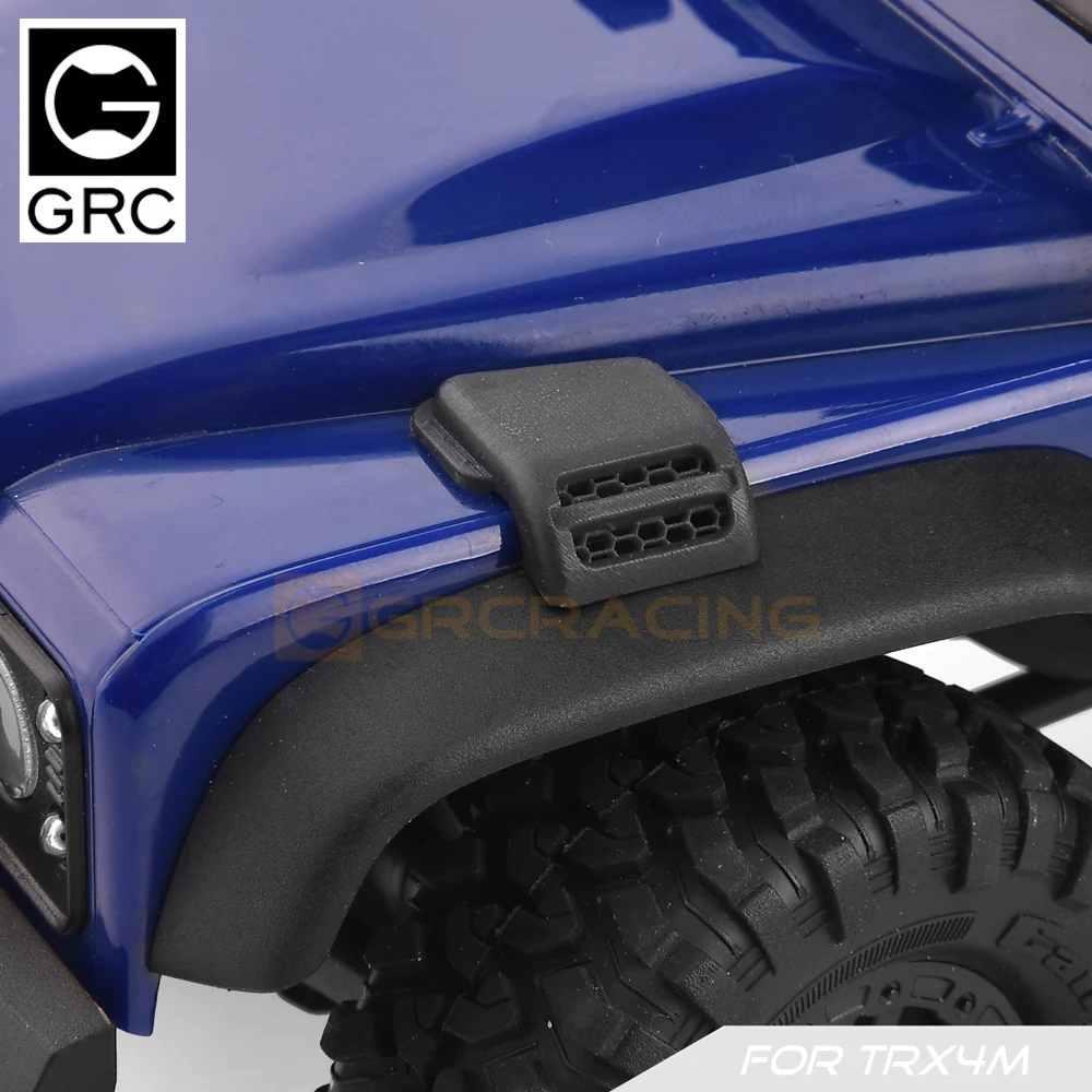 Entrée d'air de capot de moteur stéréo pour Traxxas Trx-4m 1/18 Defender Trx4m Rc voiture sur chenilles pièces améliorées entrée d'air de capot de moteur stéréo