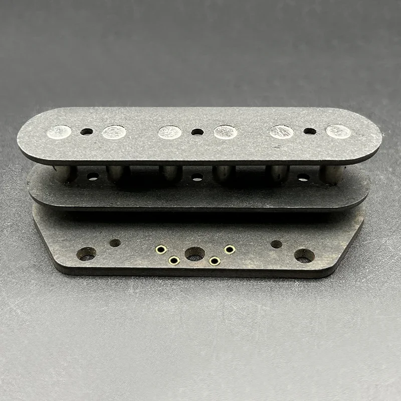 [Pickup DIY Kits] Alnico 5 TL Dual Coil Bridge Humbucker Kits- Fiber Bobbin/Alnico V Pole Piece/Waxed Cloth Cable for TL Guitar