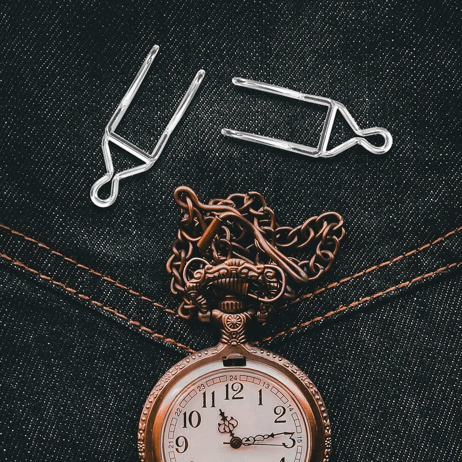 50Pcs Watch Chain Clasps Iron Rust Resistant for Pocket Watch Chain Clips DIY Craft Metal Clasp Accessory Set Iron Claps