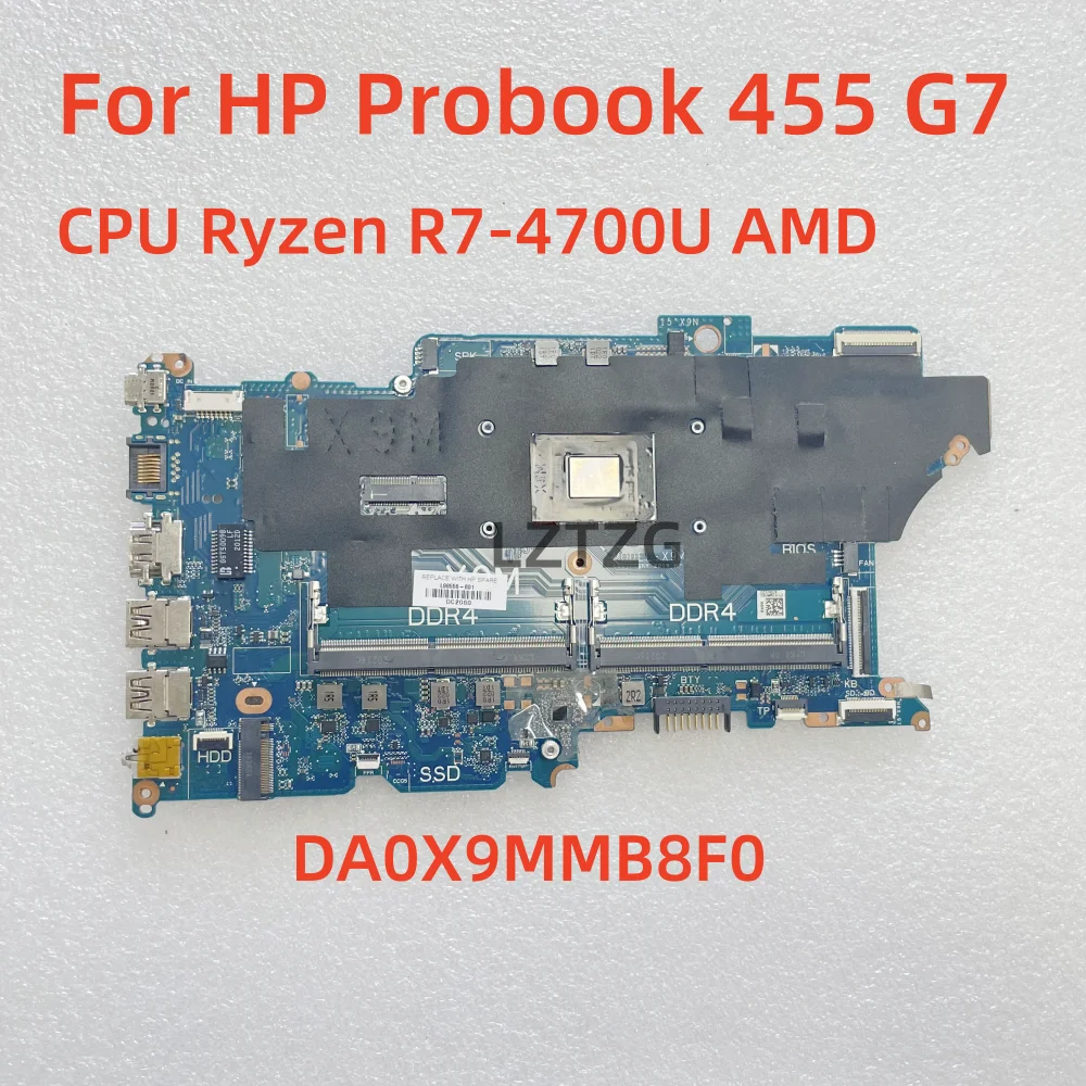 Motherboard untuk HP ProBook 455 G7 CPU Laptop Mainboard CPU R7-4700U AMD DDR4 100% diuji OK