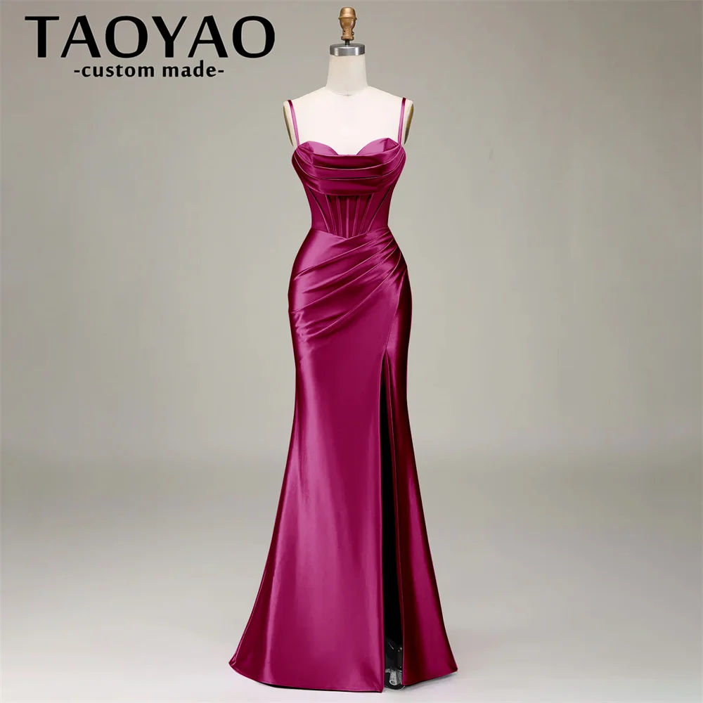 Princess Sheath Evening Dresses Spaghetti Straps Wedding Dress Long Party Dresses Lilac Purple Prom Dress Vestidos De Fiesta