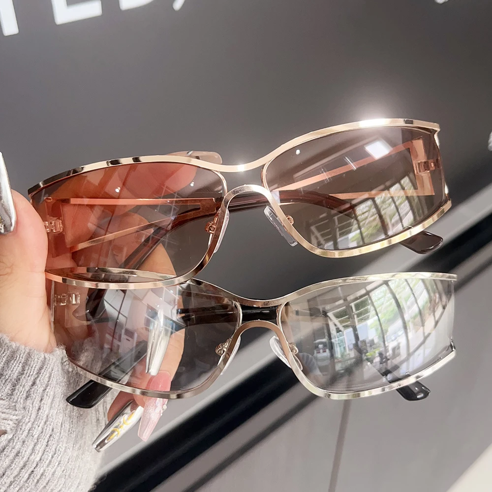 New Punk Goggle Women Sunglasses Men Y2K Sports Designer Driving Sun Glasses Vintage Shades Eyewear Female Rideing Eyeglasses image 2