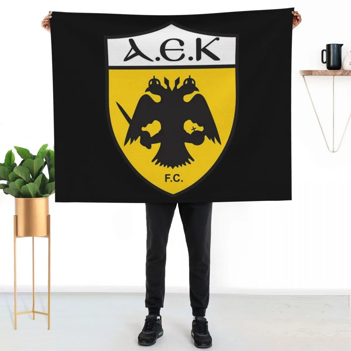 AEK ATHENS Throw Blanket Warm Comfortable Blanket Gift for Parents Friends