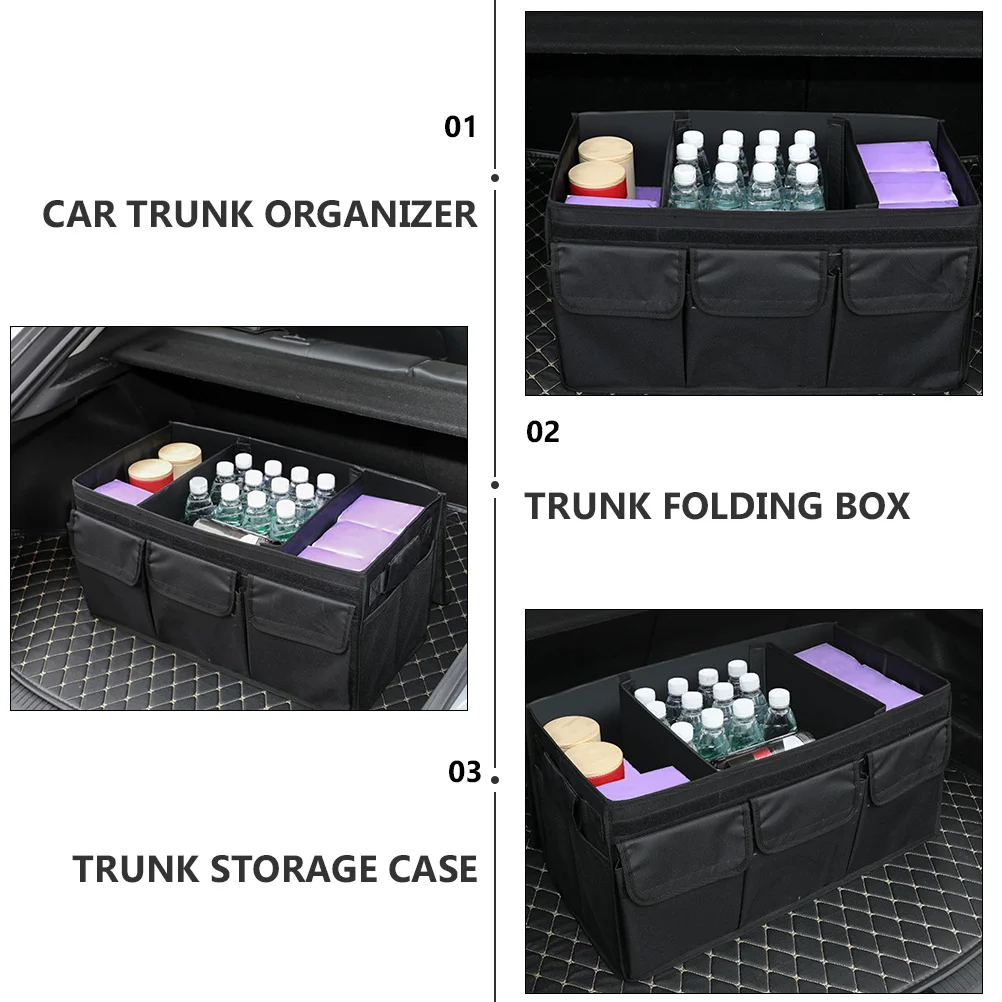

Car Trunk Storage Box Large Capacity Folding Organizer Auto Trunk Waterproof Case For Travel Home Use Car Interior Accessories