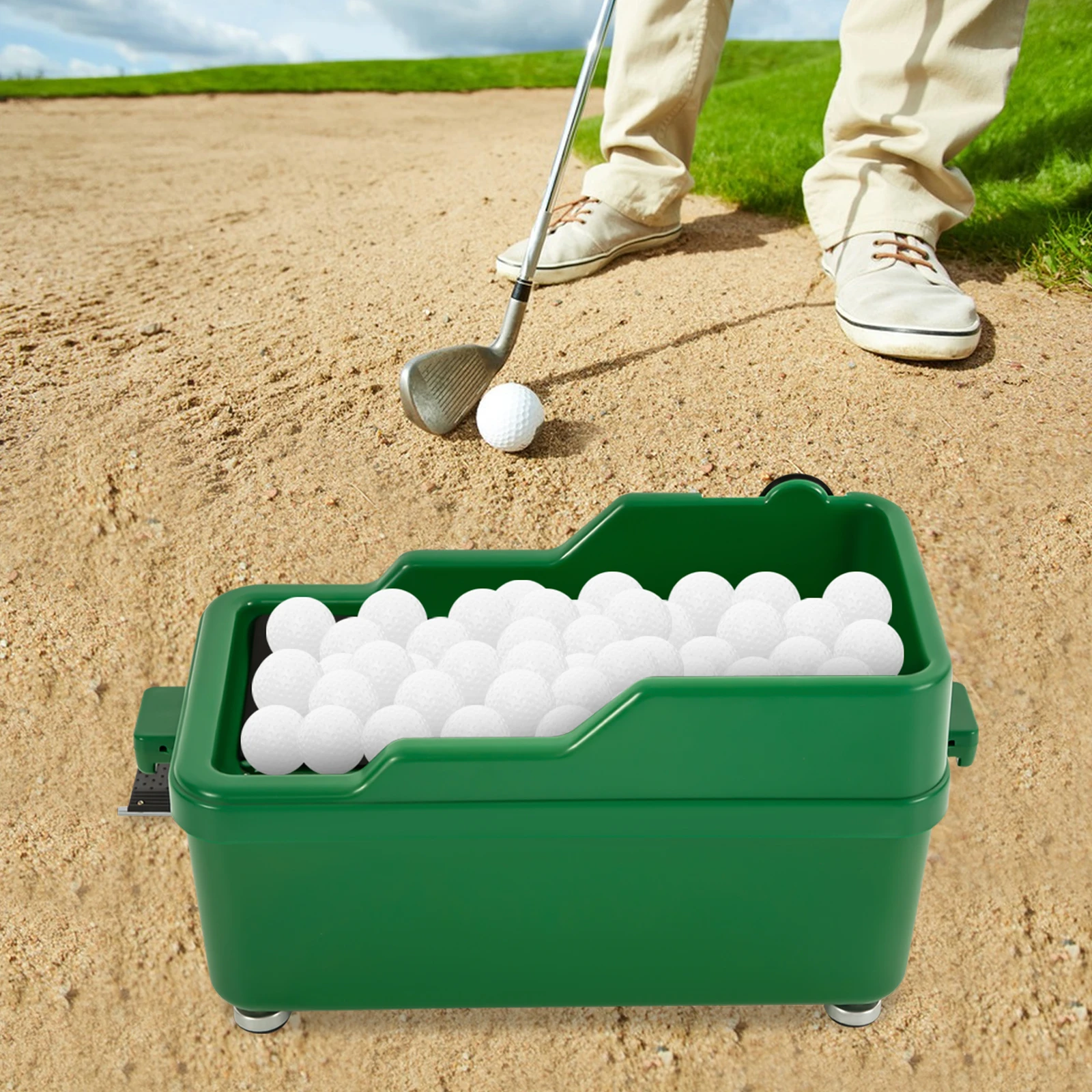 Semi-Automatic Golf Balls Dispenser Semi-Auto Ball Serving Manchine Powerless Golfs Training Aid