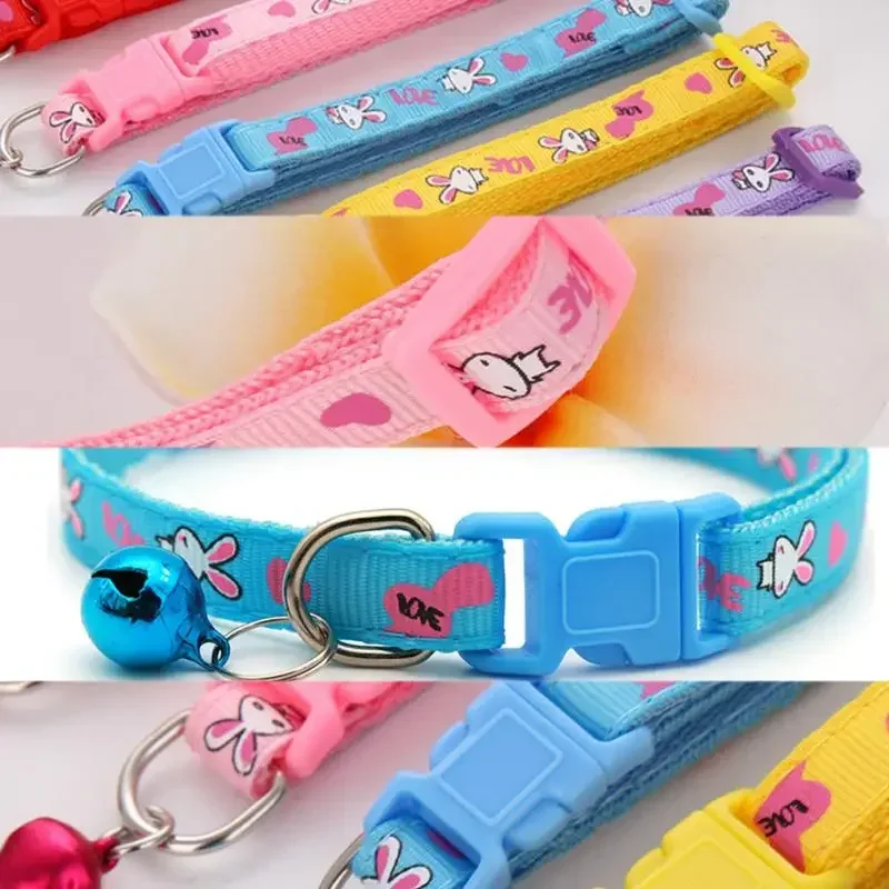 Pet Cat Dog Collar Easter Bunny Rabbit Cat Collar Buckle Necklace With Bell Collar For Cat Dog Pet Supplies