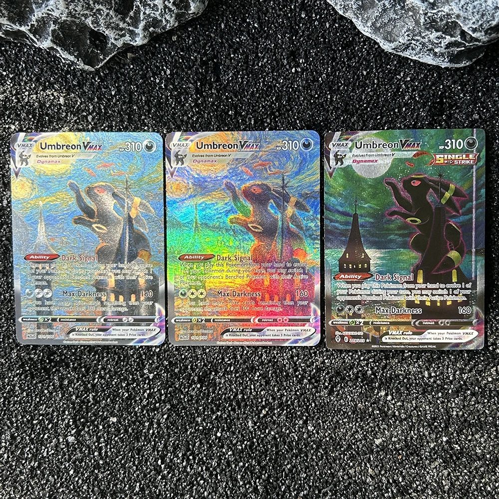 Diy PTCG Hochwertige Sammelkarten Umbreon Vmax Flash Card Diy Self Made Classic Game Anime Collection Card Geschenkspielzeug