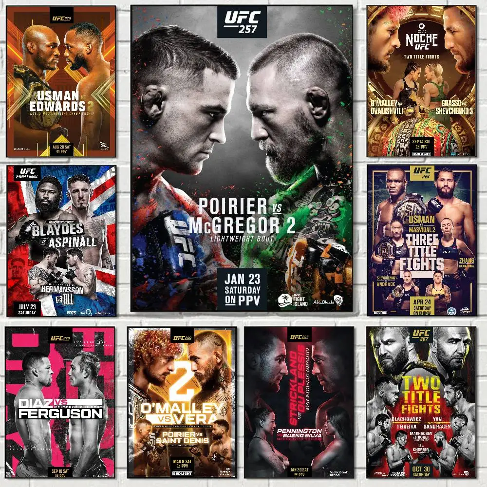 U-Ultimate Fighting Championship UFC Poster Print A5 A4 A3 A2 Wall Art Decor For Room Office Gift For Fans