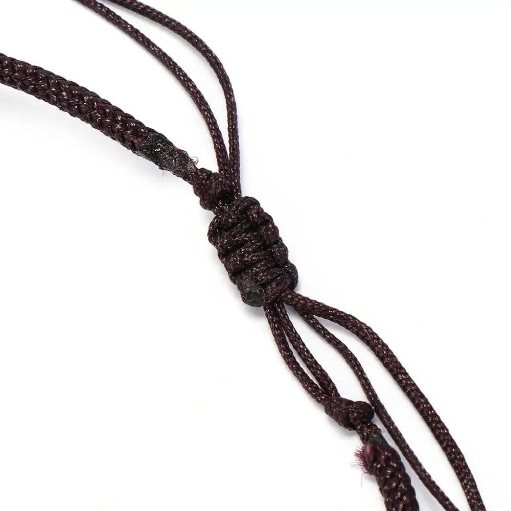 Fashion Jewelry Rope for Lovers Black Transfer Natural Lucky Crystal Obsidian Rainbow Ball Pendant Eye