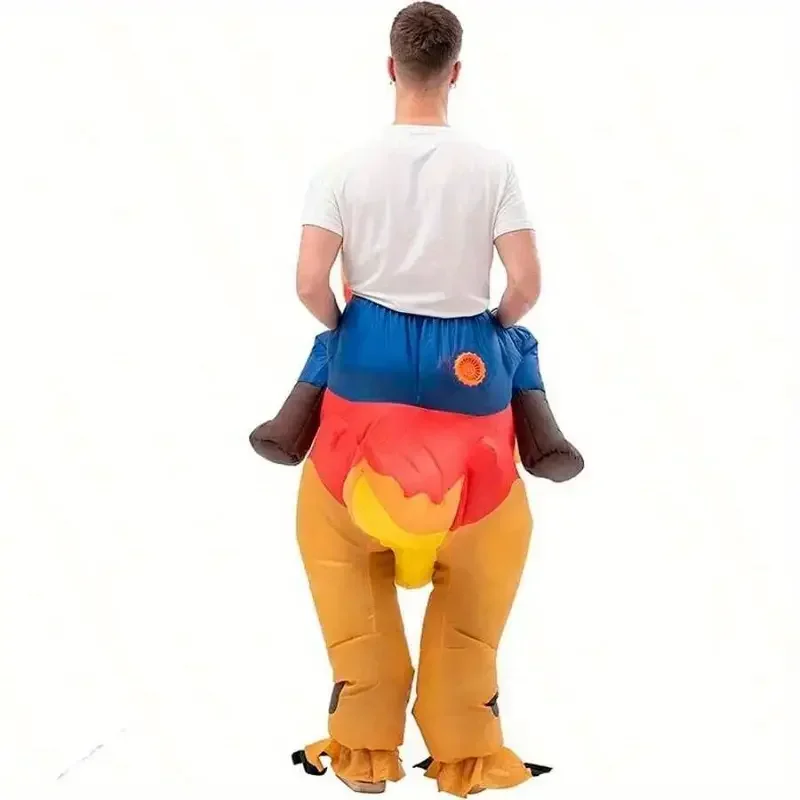 ركوب على ديناصور قابل للنفخ زي مضحك T-ريكس ركوب زي عيد الميلاد هالوين حفلة تأثيري كرنفال الجدة فستان الزي