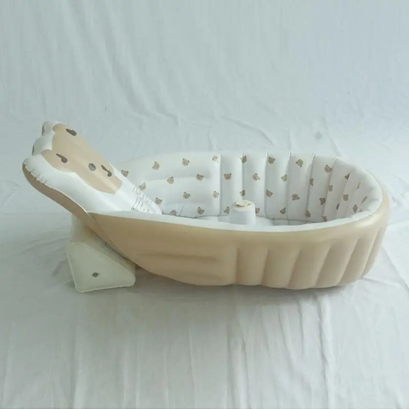 A5YC Gentle aufblasbare Babys Badewanne tragbarer Innenräume Freien Nonslip Basis für ein sicheres hautfreundliches Baden