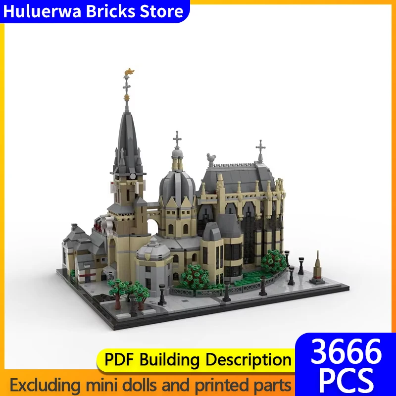 Medieval Castle Model MOC Building Bricks German Cathedral Palace Modular Technology Gifts Holiday Assemble Children Toys Suit