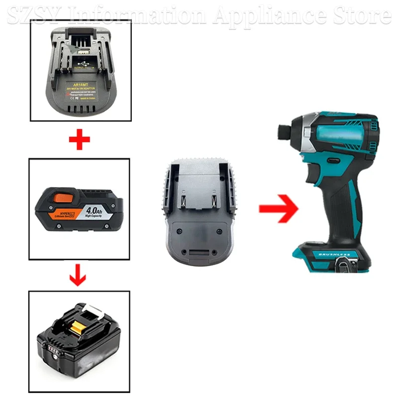 For Ridgid Battery Adapter Converter For AEG 18V Lithium Battery AR18MT Convert To For Makita 18V Bl Series Li-ion Battery Tools