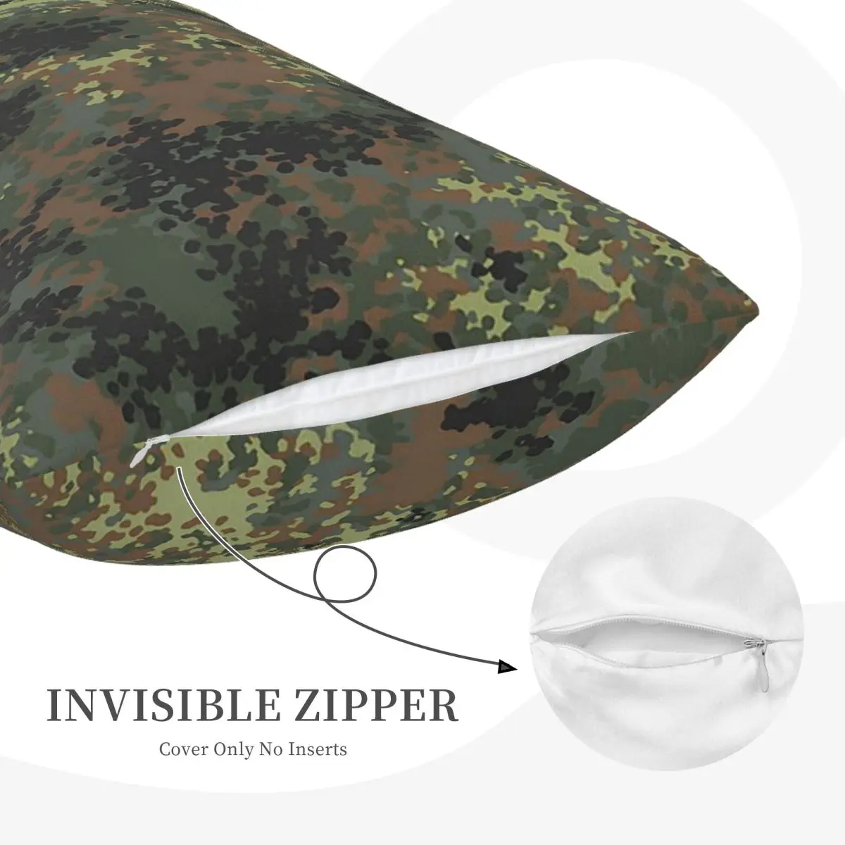 Splintertarn German WW2 Camouflage Army Military Camo Rectangle Pillowcase Cushion Cover Decor Bedroom Bed Home Throw Pillow
