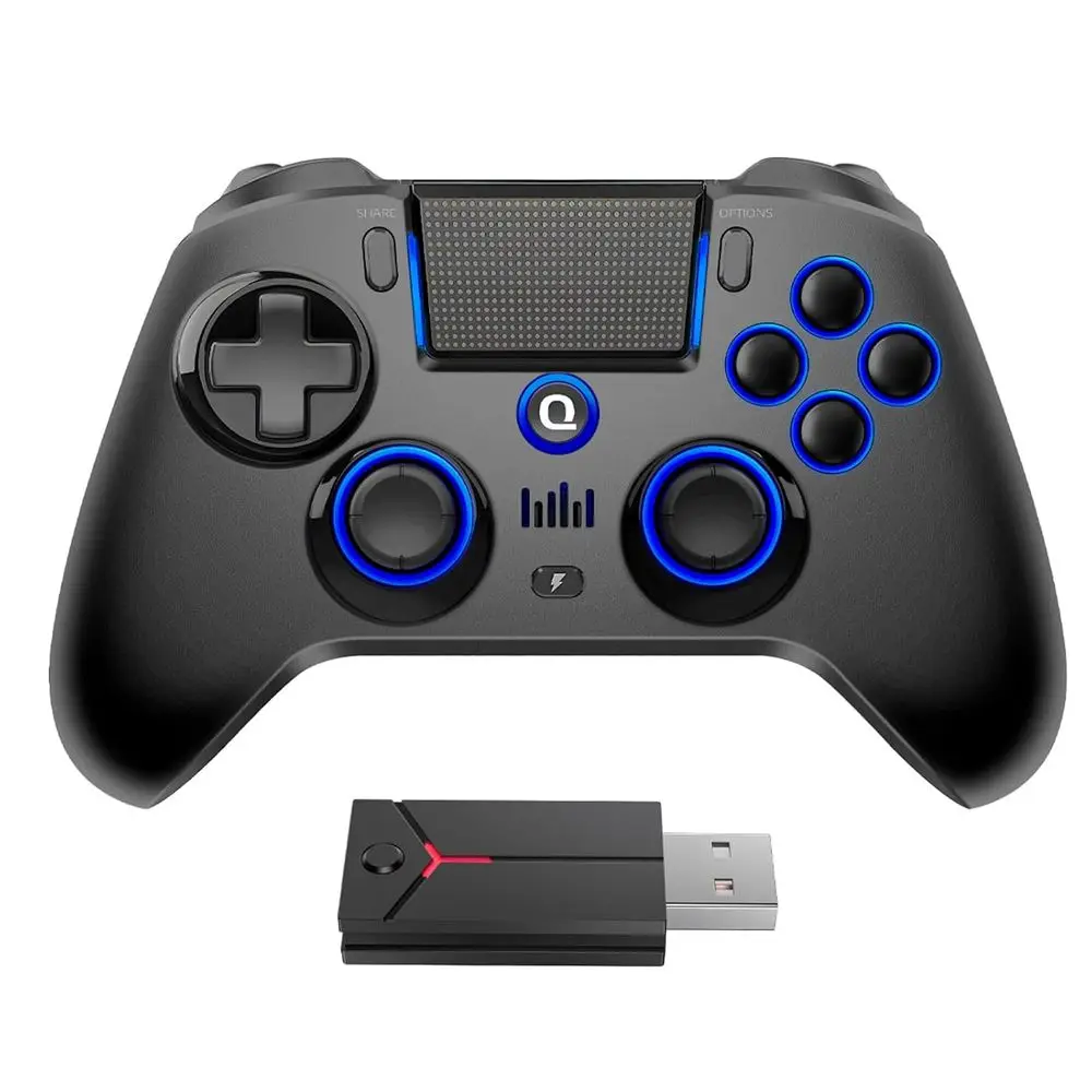 Wireless Controller for PS5/PS4/PC with Adapter, Joystick, Touchpad, Gyro, and Buttons