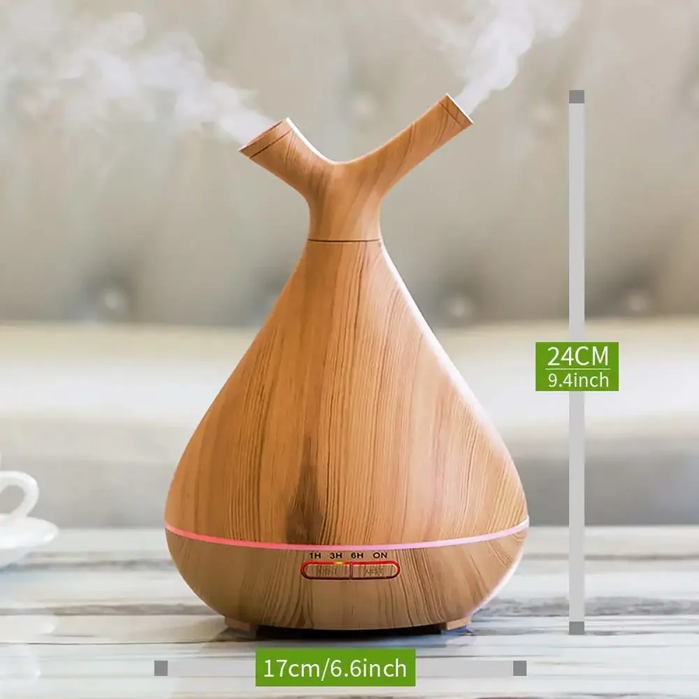 Aromatherapy Diffuser 400ml Ultrasonic Nebulizer Oils Quiet Aroma Air Humidifier Fragrances for Room Office Coroful 7 Led Light