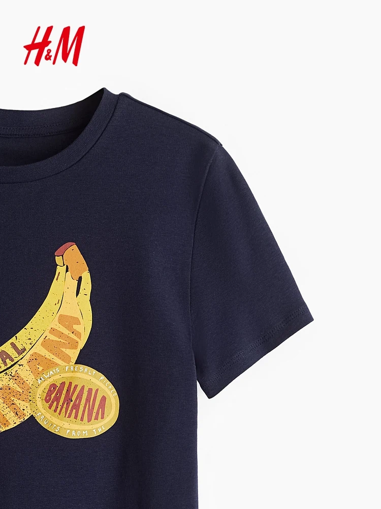 H&M Winter Women's Cotton T-irt 296053 ort Sve ort Length 00% Cotton Comfortable Fit Casual Faion Ladies' Top