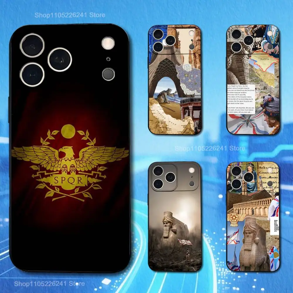 

Great A-Assyrian Flag For iPhone 8,7,11,12,15,14,13,16,17,Plus,Pro Max,XS,X,XR,SE,Mini,Soft Silicone Black Case