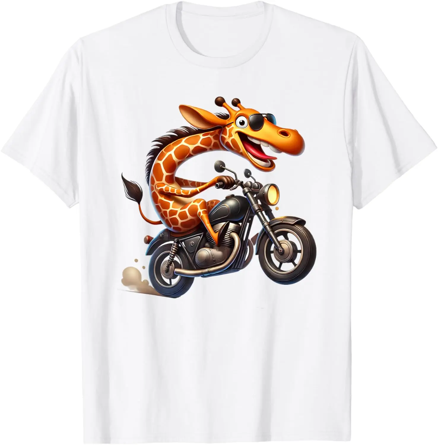 

Giraffe Riding Motorcycle T-Shirt