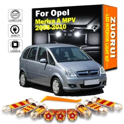 ZUORUI 10Pcs Canbus LED Interior Map Dome Light Kit For Opel Meriva A MPV 2003-2008 2009 2010 Car Accessories Led Bulbs No Error