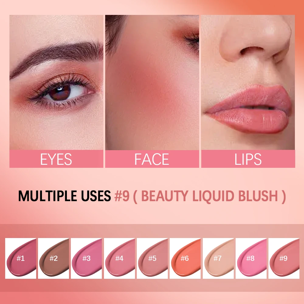 9-Shade Dewy Liquid Blush 5
