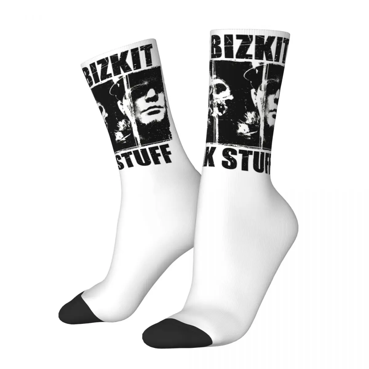 Autumn Winter Retro Unisex Limp Bizkit Vintage Pencil Style Socks Sweat Absorbing Basketball Socks