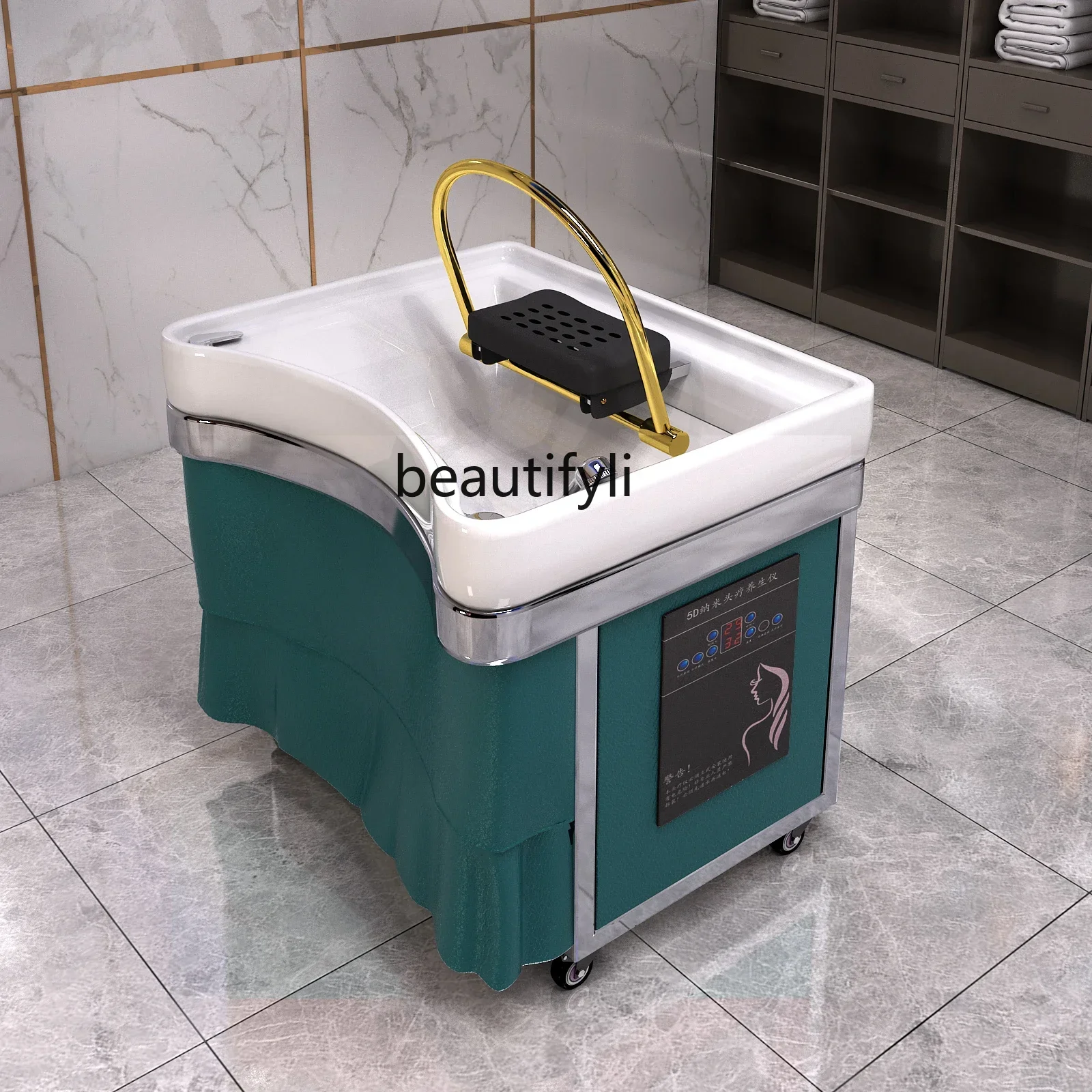 

Передвижной массажный аппарат для мытья шампуня, терапевтический павильон, поддерживающий режим, кушетка, фумигация, циркуляция воды