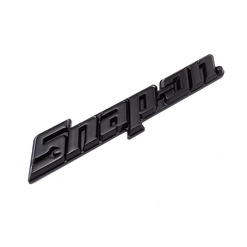 ABS OEM 117mm Tools 3D Logo Chrome Silver Black Badges Emblem Snap On Tool Box Stickers Decal