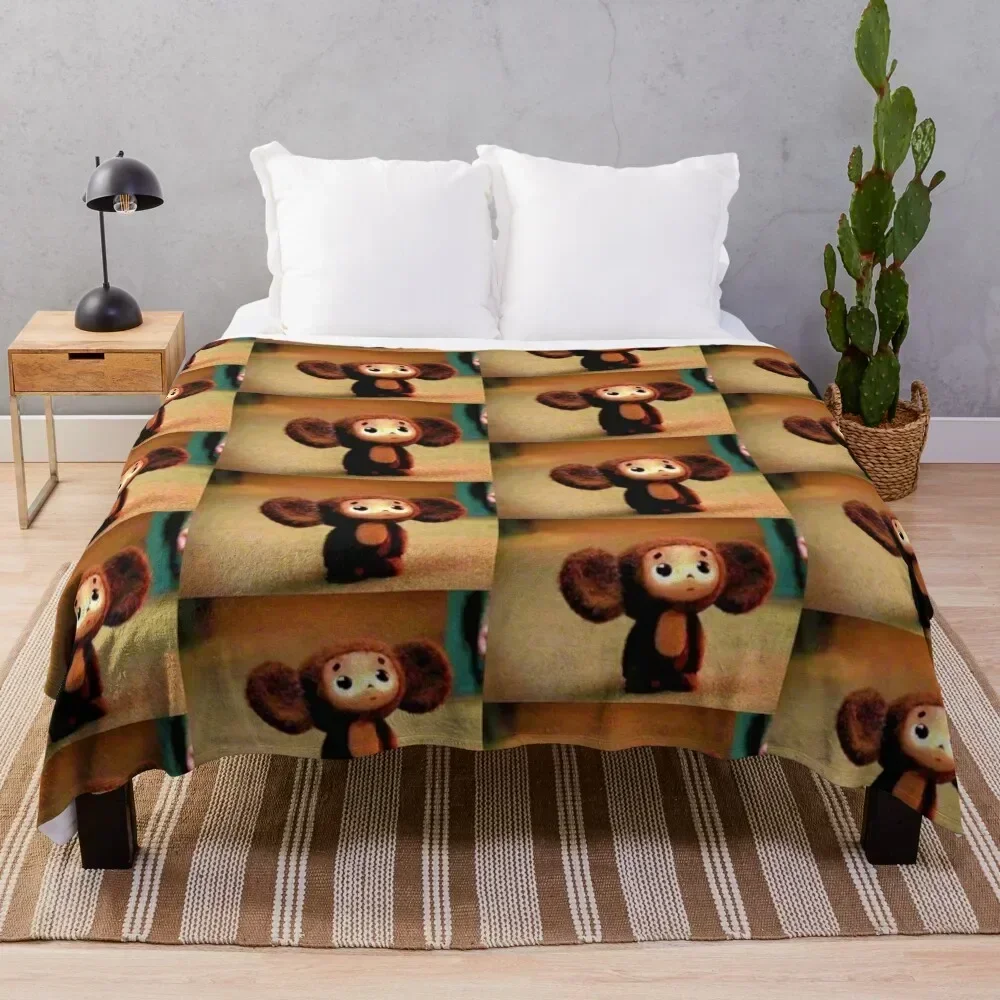 

Cheburashka Throw Blanket for babies Warm Plaid Blankets For Sofas Blankets