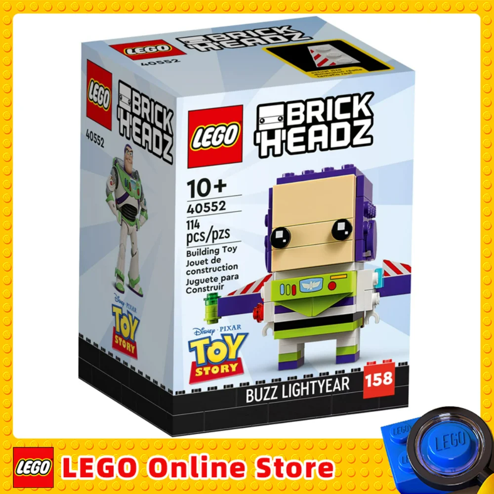 LEGO BrickHeadz 40552 Iconic Disney and Pixar Buzz Lightyear Figure for Kids Aged 10+ Children's Day Birthday Gift 114pcs