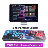 26800 in 1 Pandora box arcade console 2024 3D Retro Arcade Game Console Cabinet Bartop 8 Way Joysticks Push Buttons with LED