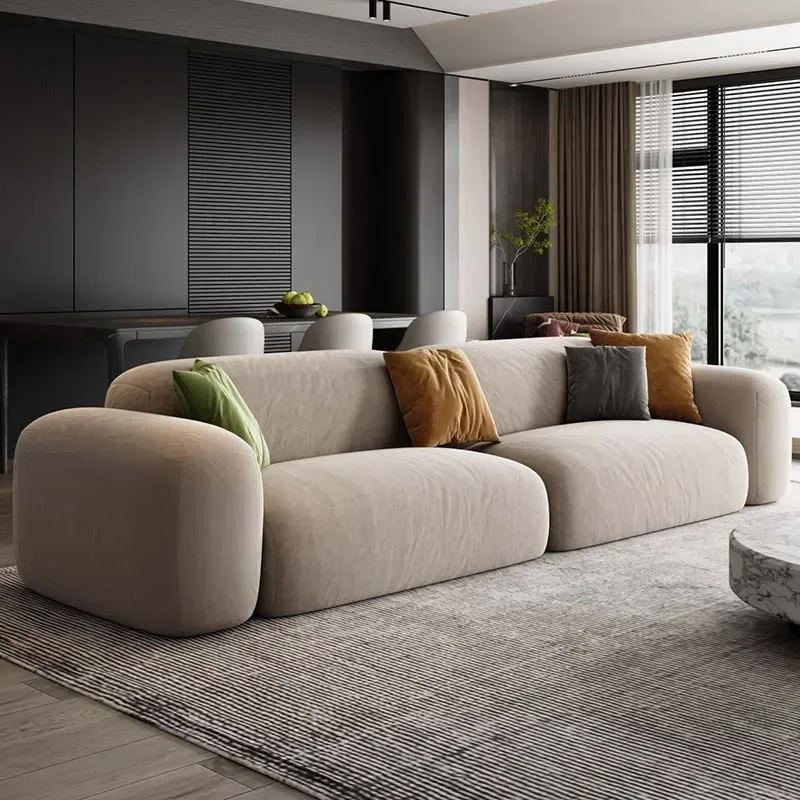 Modern Living Room Sofas Minimalist Sectional Puff Corner Sofa Comfortable Lounge Divano Soggiorno Di Lusso Luxury Furniture