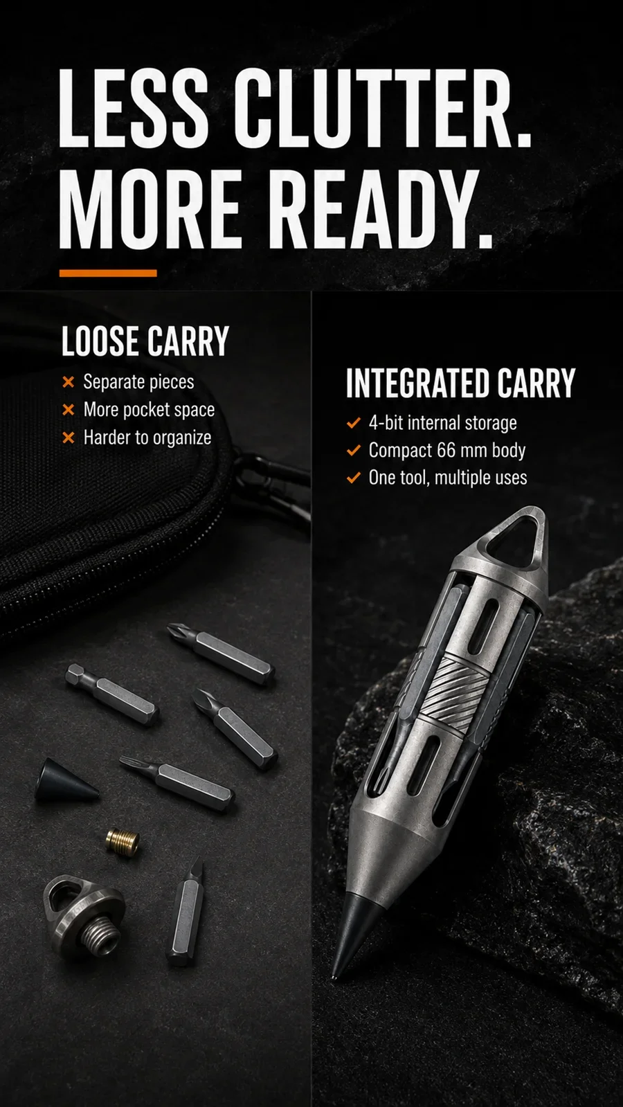Titanium Alloy Mini Pen Screwdriver Portable Outdoor Camping Multi-functional Gear Pocket Tools EDC
