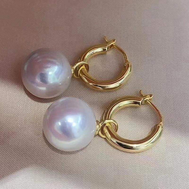 Elegant Minimalist Real Pearl Earrings for Women Classic Ear Buckle Design Daily Commuter Earrings with Natural Edison Pearls image 4