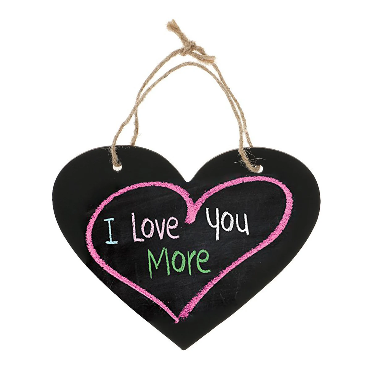 Heart Shaped Blackboard Hanging Chalkboard Sign Creative Blank Menu Wedding Party Decorative Bamboo Dry Erase Mini Chalkboards