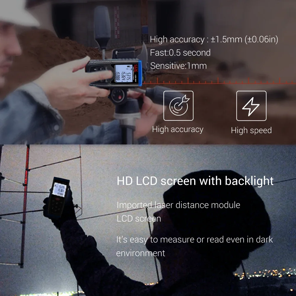 CEM LDM-80H Professional Laser Distance Meter Of Outdoor Application